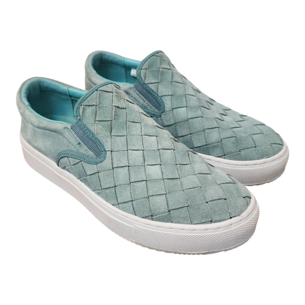 Marc Fisher LTD Calla Women's Suede Slip On Teal Mint Blue Green , Size 9